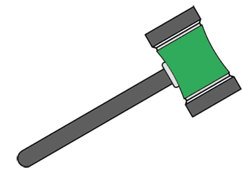 green gavel for online auction