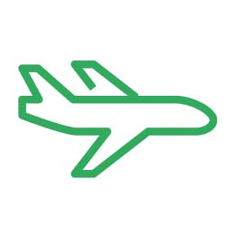 green plane icon