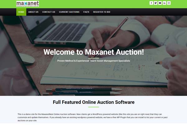 Maxanet Auction website template